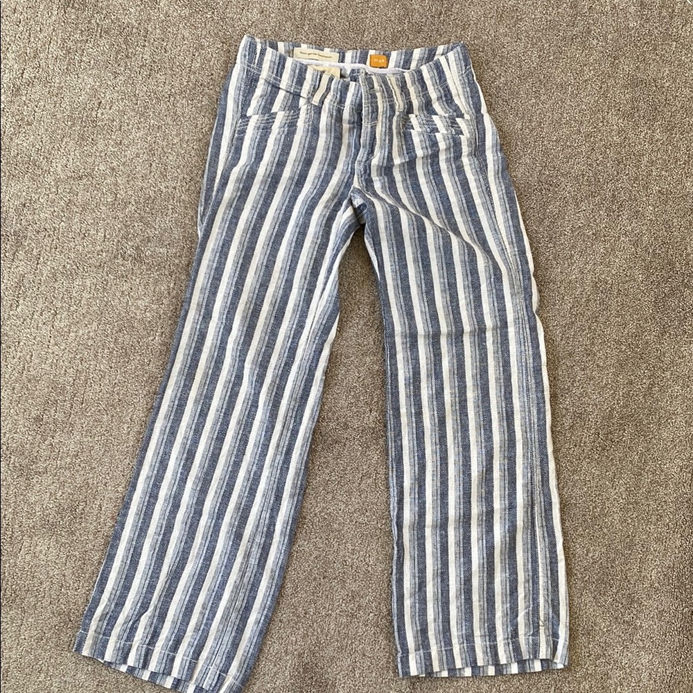 Striped Blue and White Womens Pants